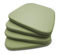 EXTROITALY Goccia Set 4 Cuscini Lime in Ecopelle SFODERABILE con Cerniera - Interno Poliuretano INDEFORMABILE - Mis.48/40X43 H.5 UTILE per Seduta Sedia e/o per POLTRONCINA