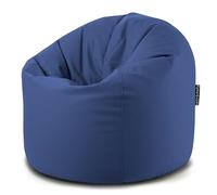 extroitaly Pouf Sacco XXL (Blu) Poltrona in Ecopelle Idrorepellente di Alta Qualita' diametro cm.95 schienale cm.h.130 Riempimento Incluso Cuciture Ribattute Cerniera sul Fondo