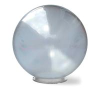 EXTRUMOL - Globo Lampione da Esterno Antinquinamento in Policarbonato Prismato Inciso Incolore con Collo a Baionetta - Ricambio - Illuminazione Esterna - Misure: Ø 45 cm - Apertura: Ø 17 cm