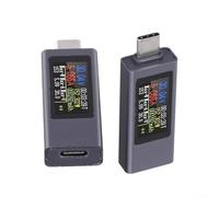 EXTRWORY 2 Pack USB C Tester Meter 2302C 240W Tensione Corrente Rilevatore di Potenza con Display TFT Rotante per Telefono per CARICABATTERIA Banca di Potere Test Alluminio