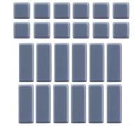 EXTRWORY 24 feltrini autoadesivi per mobili, in PTFE, protezioni per pavimenti per divani pesanti su piastrelle in laminato e legno duro, blu, 16 x 75 mm, 20 x 20 mm