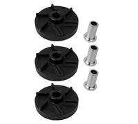 EXTRWORY 3 pezzi girante e manicotto cuscinetto combinazione compatibile con D15 D155 D25 E17 Series aeratore parti montaggio diretto, per sistemi di raffreddamento esterni nero argento