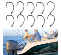 EXTRWORY 50 ami per pesca alla carpa, con gambo curvo e spinato, serie professionale, kit portatile per pesca al lago e fiume (2#)