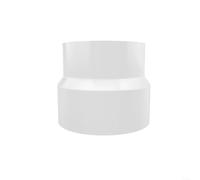 EXTRWORY Adattatore in linea per riduttore condotto in plastica ABS, per ottimizzazione del flusso d'aria, bianco da 100 mm a 75 mm o diametro da 110 mm a 100 mm, per installazione di cappe da cucina