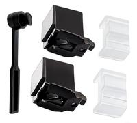 EXTRWORY Ago di ricambio ATN3600LE per Audio-Technica AT-LP60X/AT-LP60/AT-PL300 Series con pennello, nero, per appassionati di vinile