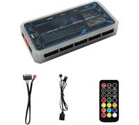 EXTRWORY ARGB Controller ventola 6pin interfaccia wireless hub remoto per PC case musica ritmo Mode Luminous Edition (emette luce)