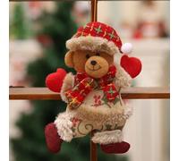 EXTRWORY Bambola di Natale in peluche da appendere, con Babbo Natale, pupazzo di neve, alce, gnomo, ciondolo decorativo lavorato a maglia in lana artificiale, 18 x 13 cm, per albero, casa, festa