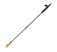 EXTRWORY Camino Poker Iron Stoking Tool con manico in legno massello nero antiruggine pulizia cenere adatto per bruciatori a legna carbone fuoco uso domestico