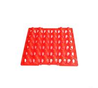 EXTRWORY Cassetta per uova in plastica, capacità 30, impilabile, per uova di pollame, rosso, blu, giallo, verde, 285 x 285 x 5 cm, per uso domestico e commerciale
