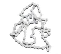 EXTRWORY Catena per bicicletta a velocità singola per freestyle a scatto fisso e bici da pista 1/2 x 1/8", 96 maglie (bianco)