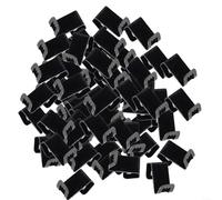EXTRWORY Clip da parete a forma di S, ganci in metallo senza traccia, per pannello posteriore da 2-4 mm, accessori per appendere quadri per galleria e ufficio, colore nero (100 pezzi)
