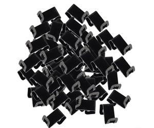 EXTRWORY Clip da parete a forma di S, ganci in metallo senza traccia, per pannello posteriore da 2-4 mm, accessori per appendere quadri per galleria e ufficio, colore nero (100 pezzi)