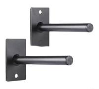 EXTRWORY Confezione da 2 supporti per pesi da parete in acciaio, per bilancieri con foro da 25 mm e 50 mm, colore nero, per palestra domestica (stile B)
