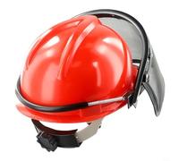 EXTRWORY Copertura di sicurezza per motosega, casco di sicurezza, visiera in rete, per motosega, tosaerba, decespugliatore, rosso + nero, 13O8ZG1T925T4E05N87D0C6569W2N