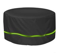 EXTRWORY Copertura per tavolo rotondo con striscia fluorescente, Oxford 210D, impermeabile, protezione per mobili da giardino, patio, set da pranzo, antivento, antipolvere per uso esterno (190 x 71 cm