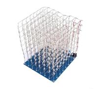 EXTRWORY Cubo luminoso 3D 8x8x8 LED fai da te kit elettronico con 512 LED, per adolescenti STEM apprendimento lega blu 127 x 111 cm