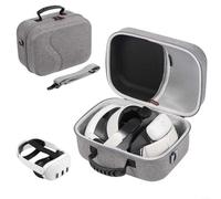 EXTRWORY Custodia protettiva rigida per Meta 3S, in materiale EVA, portatile, con tasca con cerniera, colore nero e grigio, per viaggi (grigio)