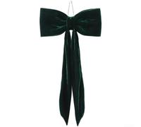 EXTRWORY Decorazioni natalizie in velluto fiocco albero finestra ornamento tessuto festivo rosso verde atmosfera vacanza diverse dimensioni 28 x 12 cm 35 x 20 cm 60 x 30 cm 60 x 40 cm (30 cm verde)