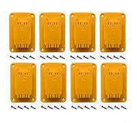 EXTRWORY DeWalt, porta attrezzi da parete per trapano da 12 V 20 V, organizer per batterie con viti, staffa di montaggio in plastica gialla per utensili elettrici (8 pezzi)