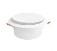 EXTRWORY Diffusore d'aria rotondo regolabile con schermo integrato per sistemi di aria fresca, apertura di ventilazione in ABS bianco con clip a molla per soffitto HVAC Home Office (150)