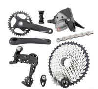 EXTRWORY Gruppo corona singola per mountain bike a 10 velocità con guarnitura cava e cassetta 50T (guarnitura 36T)