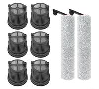 EXTRWORY Kit di ricambio per spazzole a rullo, filtri HEPA, per aspirapolvere MOVA X4 Pro Wet Dry e lato principale, spazzola laterale principale, in plastica e nylon, filtro di carta (B)