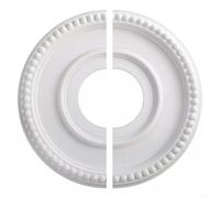 EXTRWORY Medaglione rotondo del soffitto spaccato per le lampade e i ventilatori, piastra di copertura decorativa dell'unità di elaborazione alle imperfezioni, design minimalista bianco per il