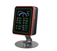 EXTRWORY Monitor professionale 18 in 1 della qualità dell'aria PM2.5 TVOC Rilevatore di umidità di temperatura con display TFT a colori (nero)