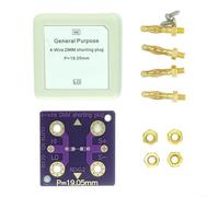 EXTRWORY Multimetro a presa corta DMM a 4 fili Verifica offset e per calibrazione zero Banana placcato oro PCB acrilico bianco bassa resistenza 19,05 mm passo pin (B)