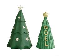 EXTRWORY Ornamento in resina in miniatura per albero di Natale, decorazione per le vacanze, colore rosso, da tavolo, mensola stile cartone animato, per la casa, celebrazioni stagionali, 1 o 2 pezzi (E