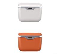 EXTRWORY Pattumiera per auto con coperchio e maniglia, a prova di perdite, per mini bidone dei rifiuti, organizer compatto per camion e SUV, materiale ABS facile da pulire (nero)