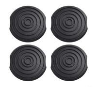 EXTRWORY, Per WG168 WG184 WG191 String Trimmer Spool Cap Cover Ricambio WA0037 Adatto per WORX per apparecchiature elettriche esterne Costruzione ABS Facile Snap Fit Nero 4 pezzi, per