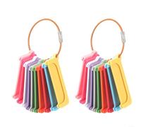 EXTRWORY Porta carte riutilizzabile, per Yoto per Mini Audio Story Card, custodia portatile in ABS con anelli ad anello, per bambini, da viaggio, colori misti, confezione da 10 pezzi (B)
