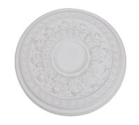 EXTRWORY Rosone da soffitto bianco rotondo in poliuretano con medaglione per lampada, base decorativa, senza fori, accessori per la decorazione della casa (35 cm)