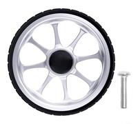 EXTRWORY Ruota pieghevole da 82 mm con cuscinetto allargato per Brompton e per 3sixty rimorchi in lega di alluminio gomma pneumatico (argento)