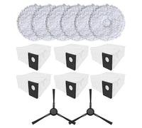 EXTRWORY Sacchetti per aspirapolvere, panni per mocio, spazzole laterali, kit di ricambio per Eureka V15 Pro J15 per robot aspirapolvere Ultra WH, 6 panni mocio, 6 sacchetti per la polvere, 2 spazzole