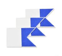 EXTRWORY Set di 3 toppe con bandiera subacquea, ricamate, in poliestere, autoadesive, termoadesive, 6,2 x 4,1 cm, attrezzatura per snorkeling (blu)