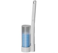 EXTRWORY Set di testine di ricambio per scopino WC usa e getta con manico ergonomico, per accessori da WC, strumento di pulizia in spugna bianca, per uso domestico