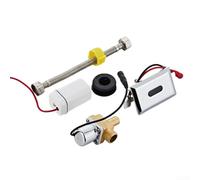 EXTRWORY Sistema di controllo automatico del solenoide del metallo della valvola di scarico dell'orinatoio del sensore infrarosso con la rete filtrante DC 6V G1/2 Ingresso (A)