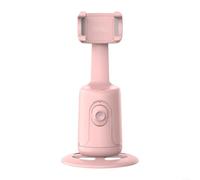 EXTRWORY Smart 360 ° Auto Face Tracking Gimbal, angolo regolabile anti-shake treppiede supporto per smartphone con riconoscimento AI nero (rosa)