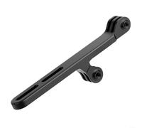 EXTRWORY Supporto per manubrio della bicicletta in alluminio CNC con doppia estensione a 3 forcelle, per faro, tachimetro, computer, bici da strada, accessori nero