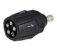 EXTRWORY Ugello multifunzionale per lavaggio auto Cinque modelli di spruzzo getto regolabile 1/4 Quick Connect ergonomico ABS nero 9.5x4.6cm Pulizia esterna ad alta pressione