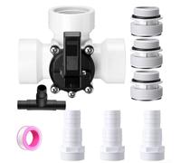 EXTRWORY Valvola a 3 vie per piscina, 3,8 cm, adattatore per tubo filtrante, con controllo del flusso regolabile per sistemi di pompaggio della piscina (bianco)