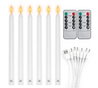 EXTSUD 6 Pezzi Candele LED Senza Fiamma Ricaricabili Candele con funzione Timer