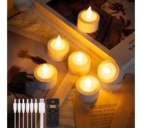 EXTSUD Candele LED ricaricabili Confezione da 6 candele elettriche a LED con