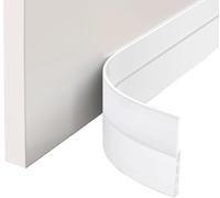 EXTSUD Guarnizione Sottoporta in Gomma Adesivo Pellicola Insonorizzata Antispiffero Antivento Striscia di Sigillatura Paraspifferi Porta Antipolvere (100cm x 4)-Bianco