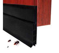 EXTSUD Guarnizione Sottoporta in Gomma Adesivo Pellicola Insonorizzata Antispiffero Antivento Striscia di Sigillatura Paraspifferi Porta Antipolvere (200cm x 5cm, Nero)