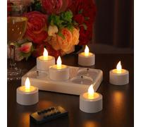EXTSUD Set di 6 Candele Riscaldatore LED Ricaricabile Candela LED Fiamma