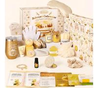 Exun Calendario dell'Avvento 2026 per donne e adolescenti, conto alla | Cozy Vanilla Spa - Cesto regalo per mamma, moglie, fidanzata e sorella, sorprese di bellezza e cura della pelle in confezione