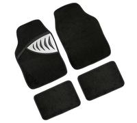 Exus, serie tappeti universali in moquette 4 pezzi Ampio battitacco PVC Auto cm